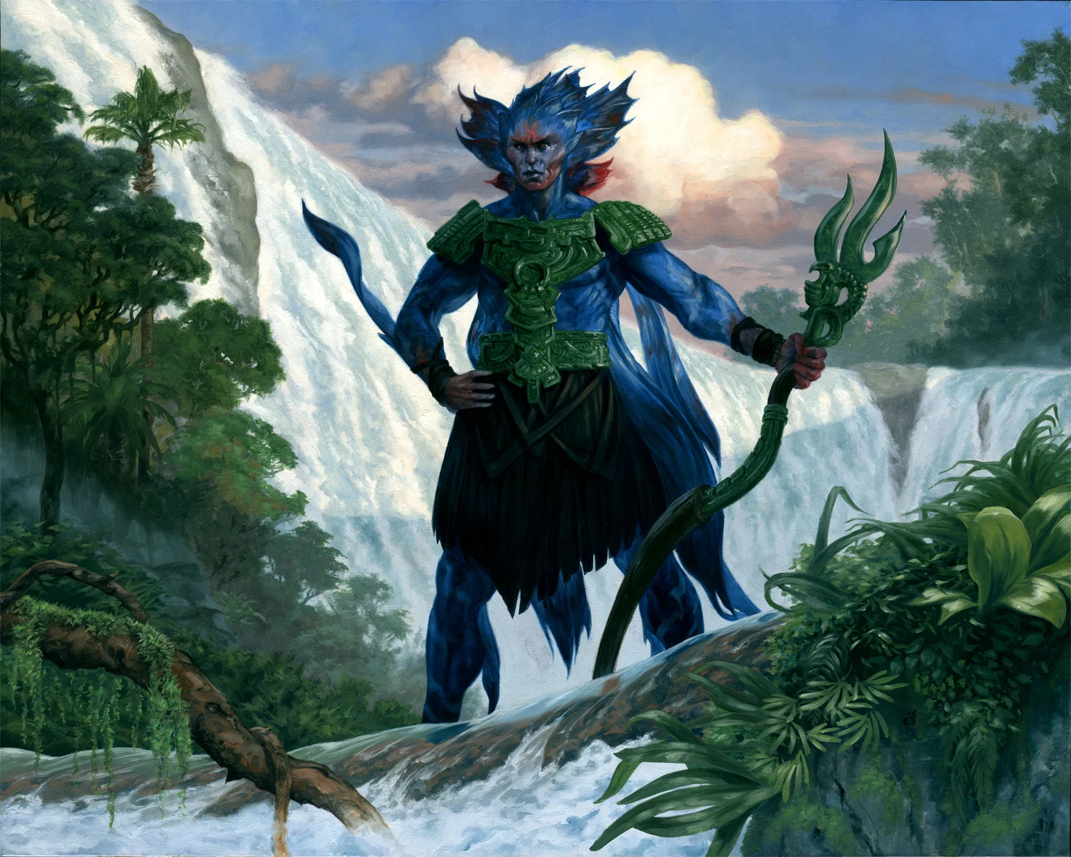 "Ixalan Merfolk" 16x20" oil over acrylic on panel Sold