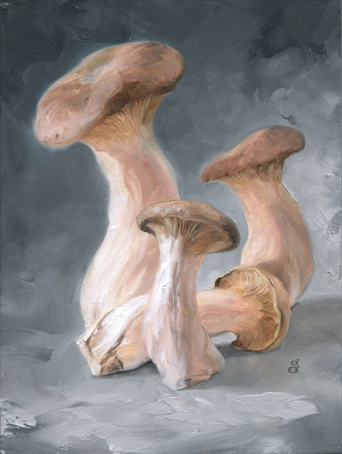 King Oyster Mushrooms 6x8” oil on panel Sold Process video here