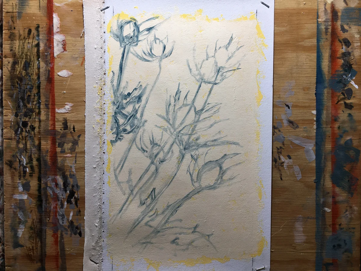 When you buy canvas on large rolls, one edge often is unfinished, this is a piece that came off that side of the roll.