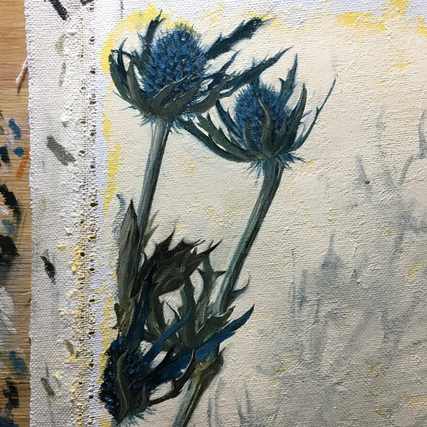Uncharacteristically, I came back in at the end to work out more of the background gradation.