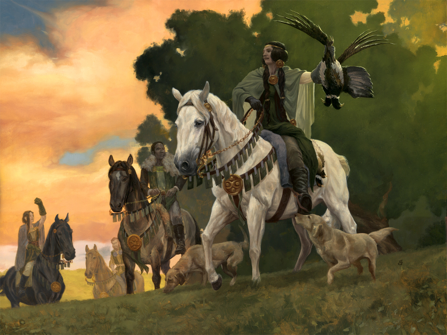 Fell the Pheasant 18x24” oil over acrylic on panel