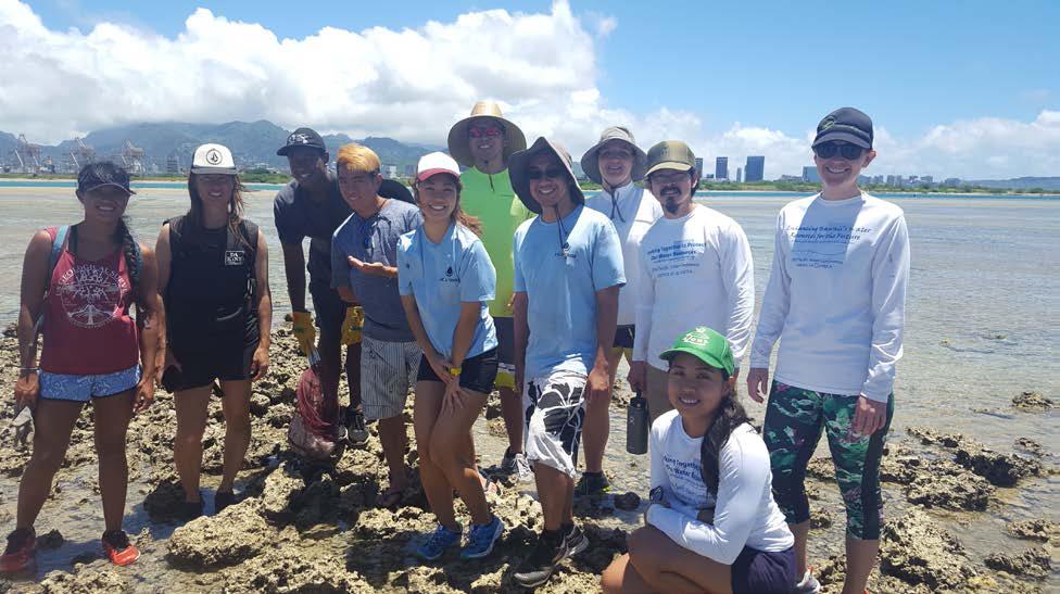 Summer 2016 Newsletter - August 20, 2016 Community Service Event at Mokauea Island Restoration Project. Group Picture of the YP Volunteers