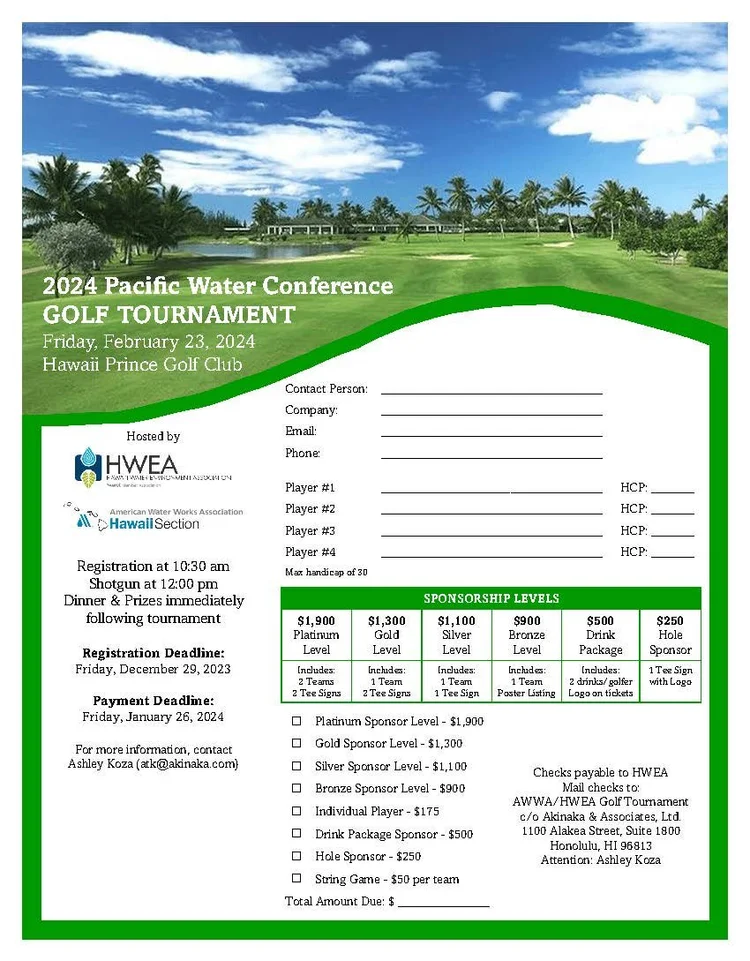 2024 Pacific Water Conference — AWWA Hawaii Section