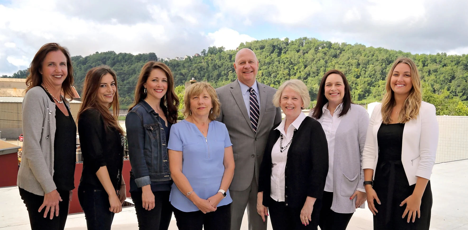 Left to Right: Holly, Rebeckah, Christy, Dolly, Scott, Denise, Audrey & Alison