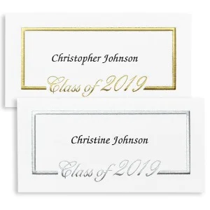 Foil Border Name Cards: Foil will be gold to match Announcement.