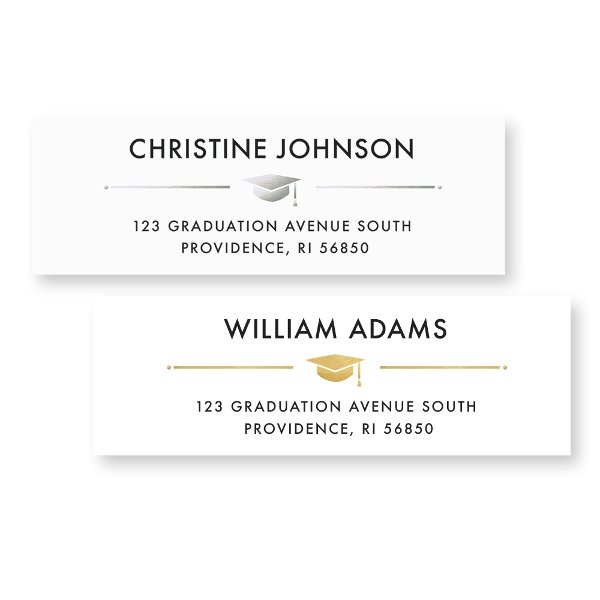 Grad Themed Return Address Labels