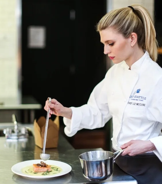 Chef Liz (founder), is a classically trained chef from Le Cordon Bleu in Paris and has spent the last 15 years perfecting her craft. Just as important to her time spent in the kitchen, is her time spent understanding where ingredients come from in their natural environment.