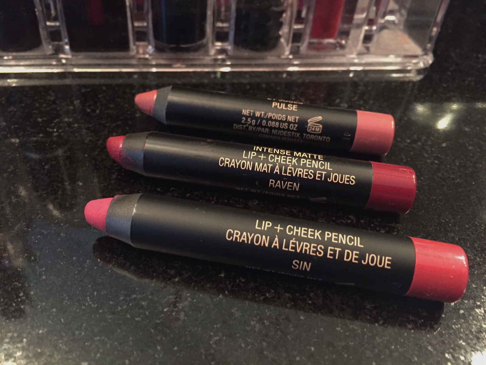 I bought this set a few weeks after purchasing the Bite Beauty set. Now that I look at the swatches, I am laughing at how similar they are....I mean, they are totally different. That moment when you realize you have found the most amazing color. You bring it home and put it on. Only to realize you might already have something very similar. What can I say? I know what I love. Pulse is my favorite from this set. It is a gel nude that looks like my lip color but a smidge different. I love how versatile it is. You can wear it with any look. The gel formula leaves your lips looking and feeling very hydrated. You can see the difference in the various types of lip finishes below.