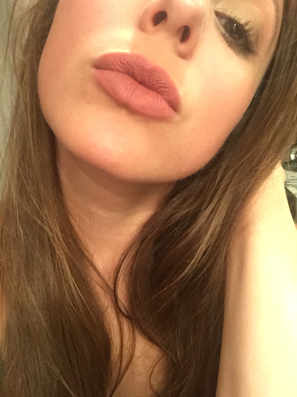 Rose with a balm under paired with one of my simple go-to Nudestix eye looks.
