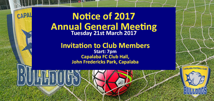 Capalaba FC AGM Notice