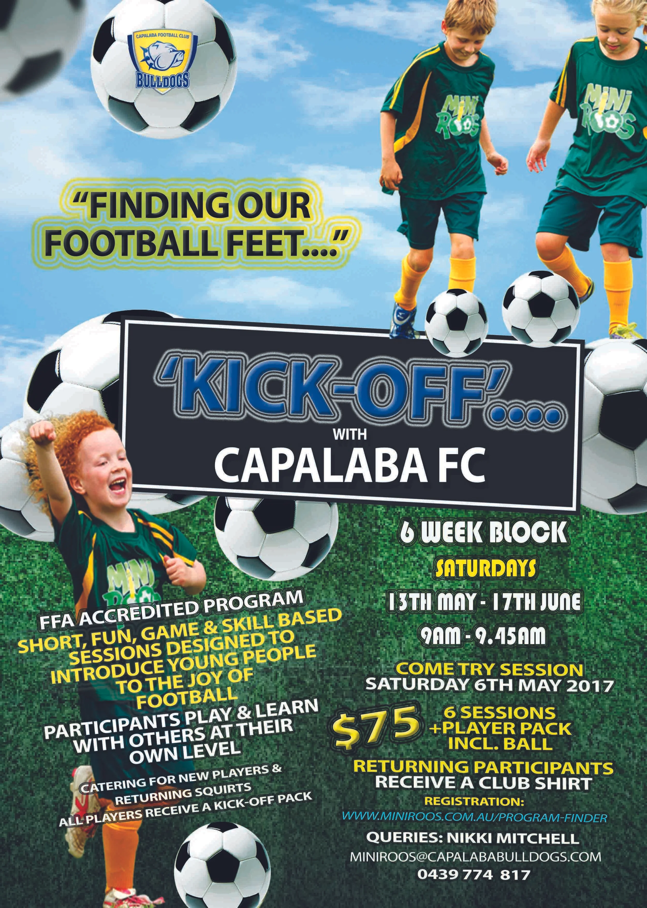 Kick-Off Program, Come & Try this Saturday!