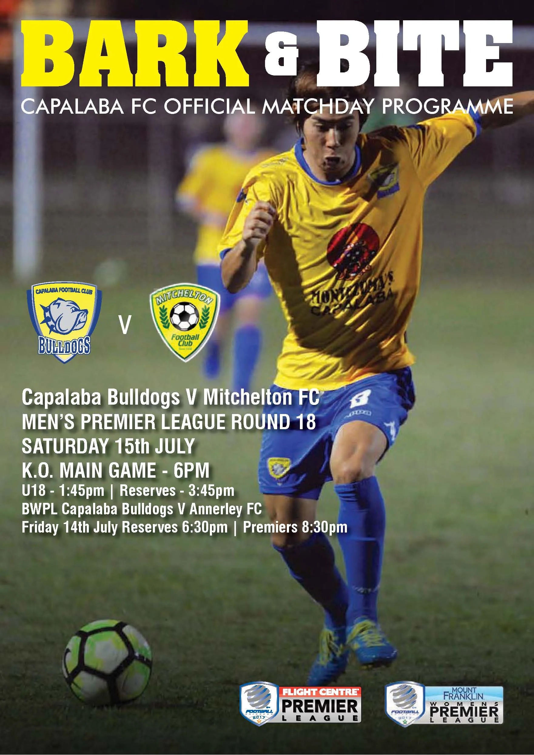 Bark N' Bite BPL Vs Mitchelton FC / BWPL Vs Annerley FC