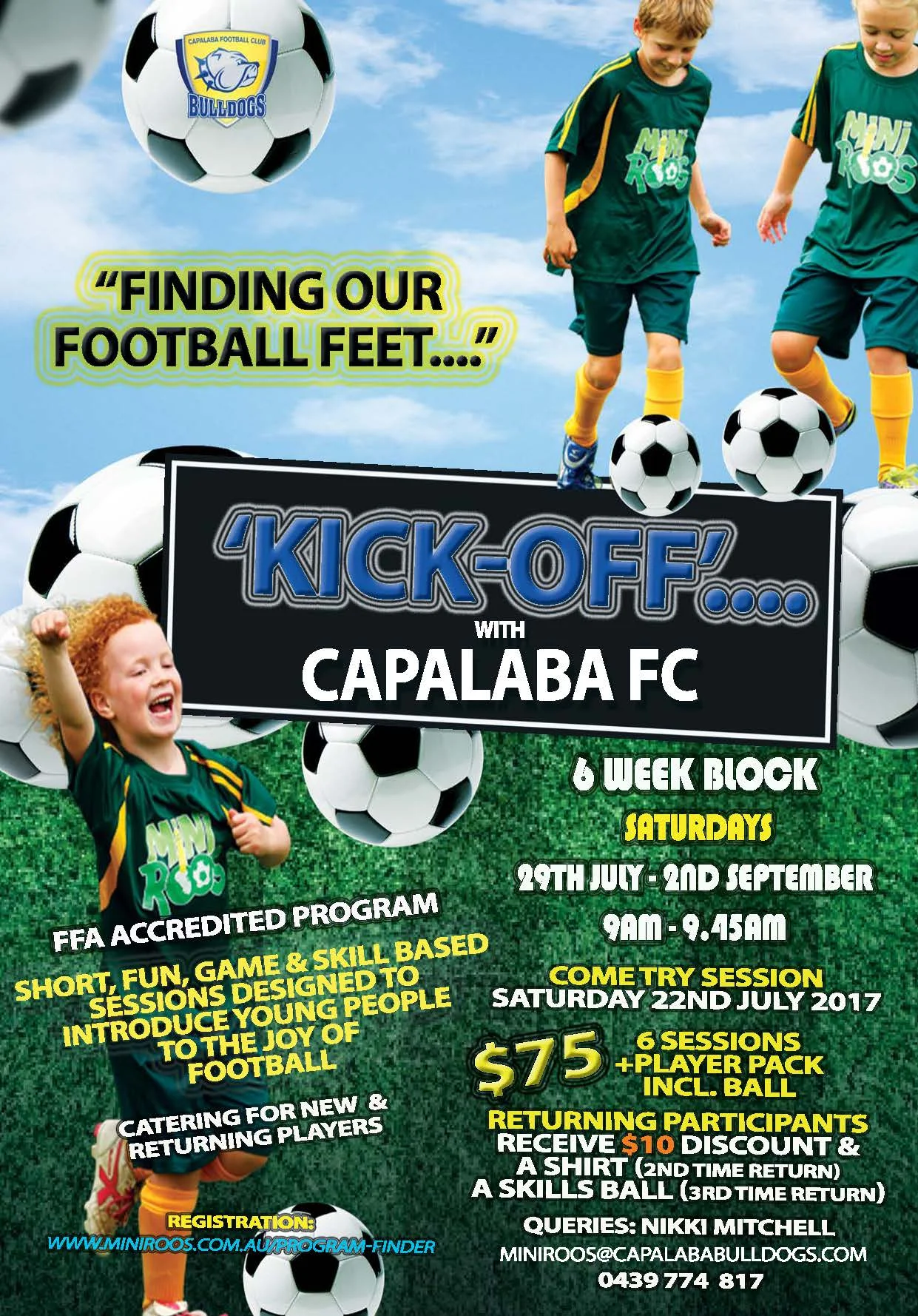 Kick-Off Program, Come & Try this Saturday!