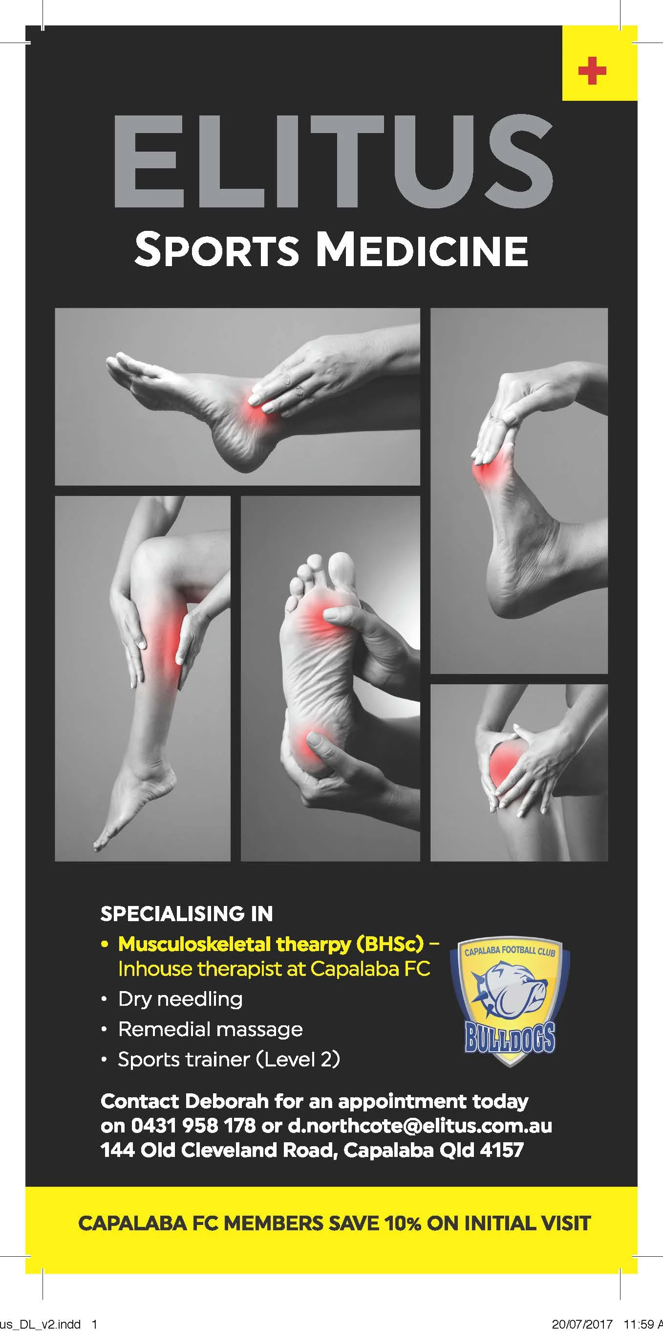 Aches & Pains?? Come see our In-house Therapist