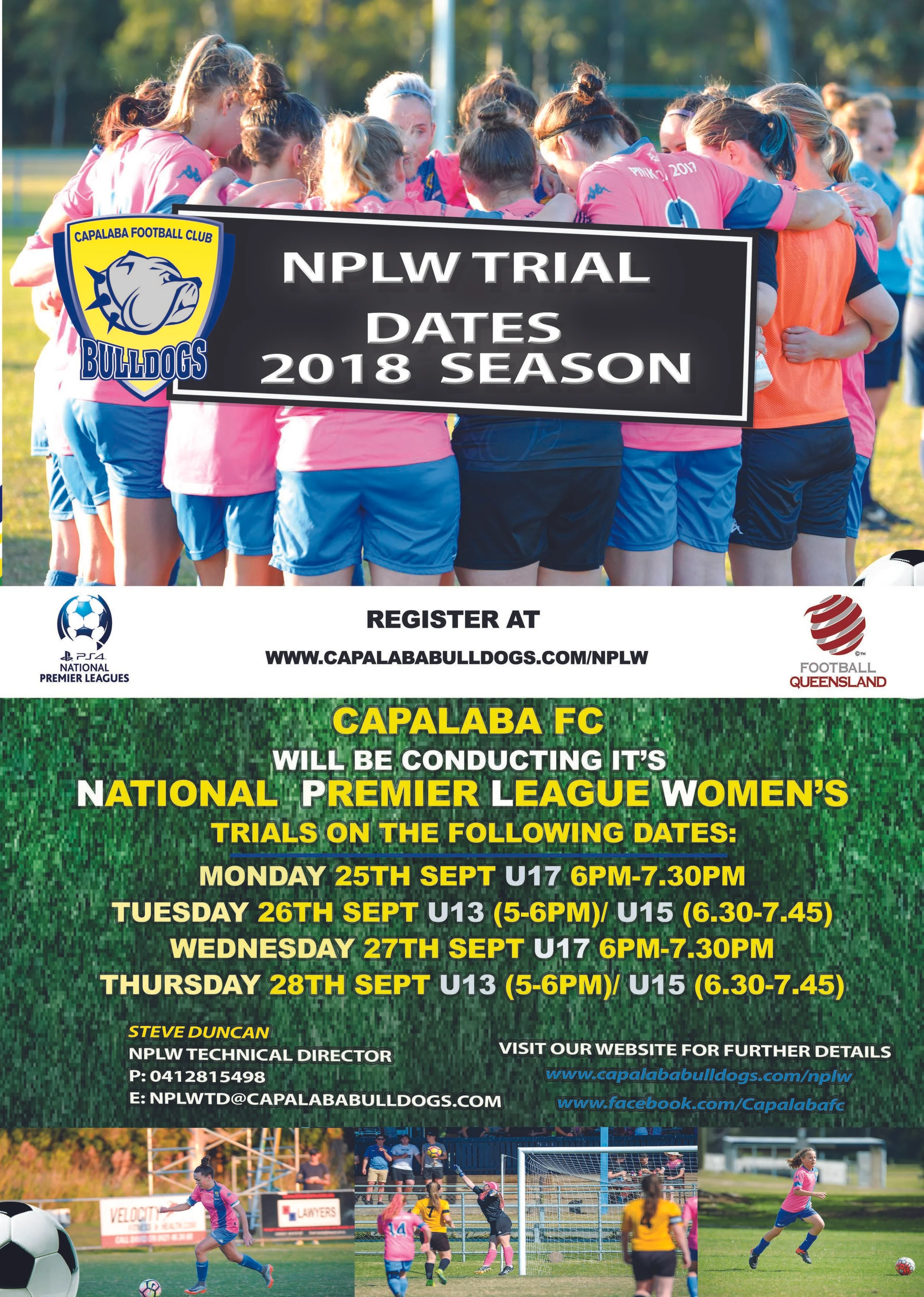 NPLW Junior Trials for 2018 Season