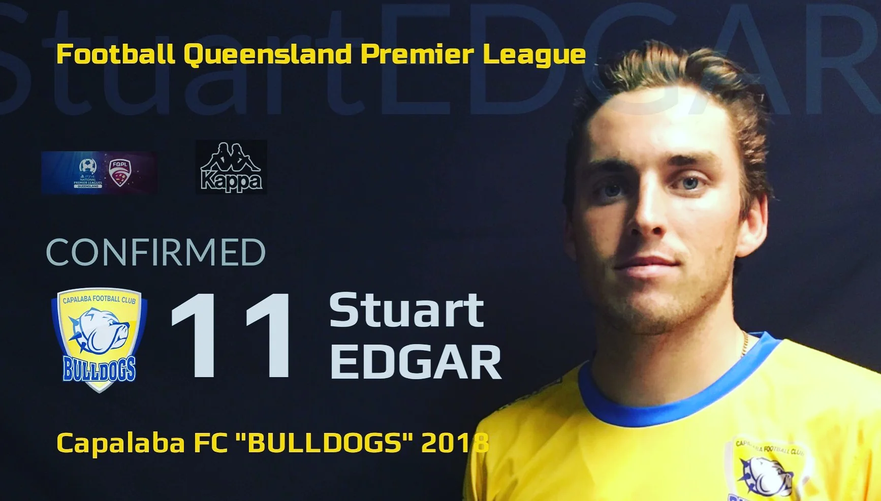 FQPL Player Announcement Stuart Edgar