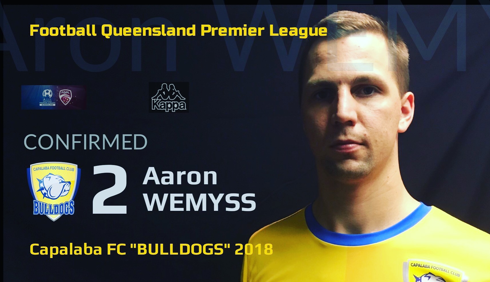 FQPL Player Announcement Aaron Wemyss