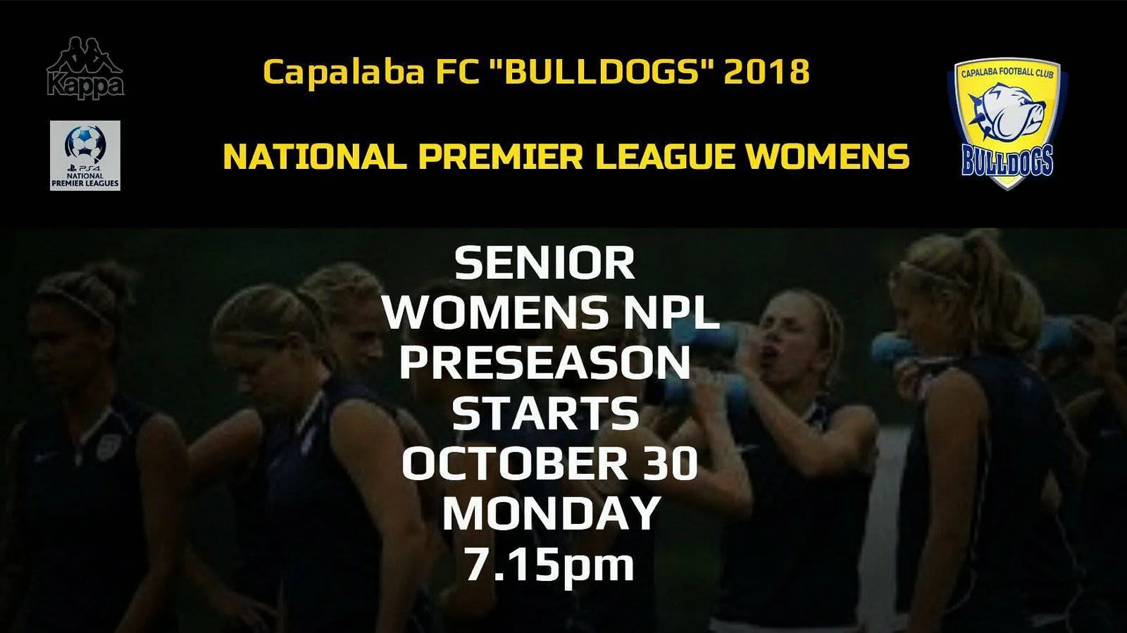 NPLW Open Womens Trials Starts Monday 30th October 7.15pm