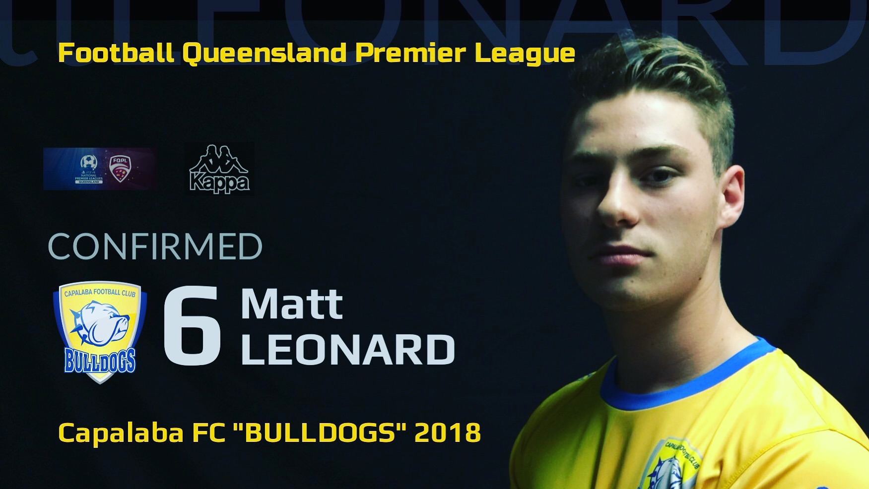 FQPL Player Announcement Matt Leonard