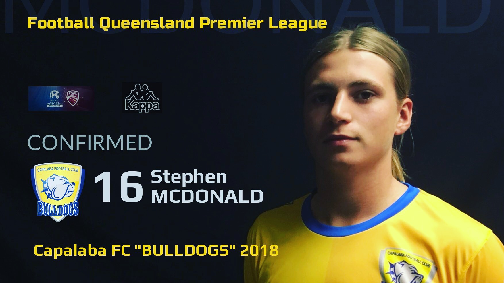 FQPL Player Announcement Stephen McDonald