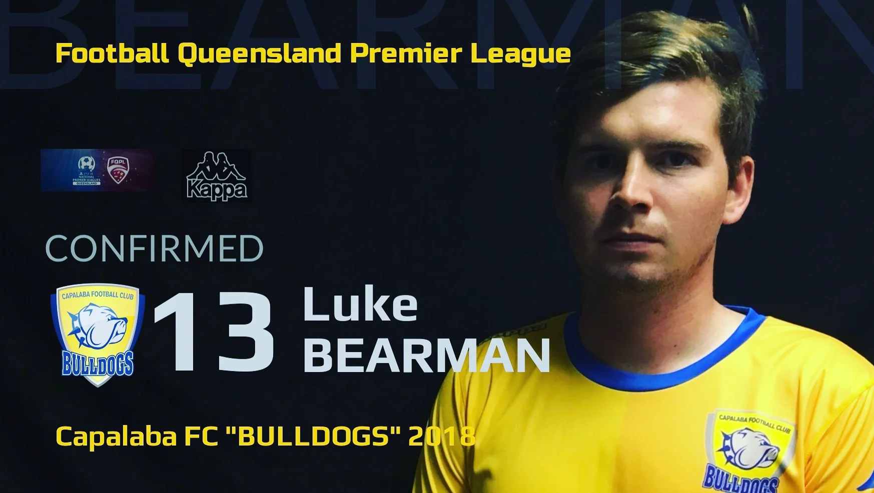 FQPL Player Announcement Luke Bearman