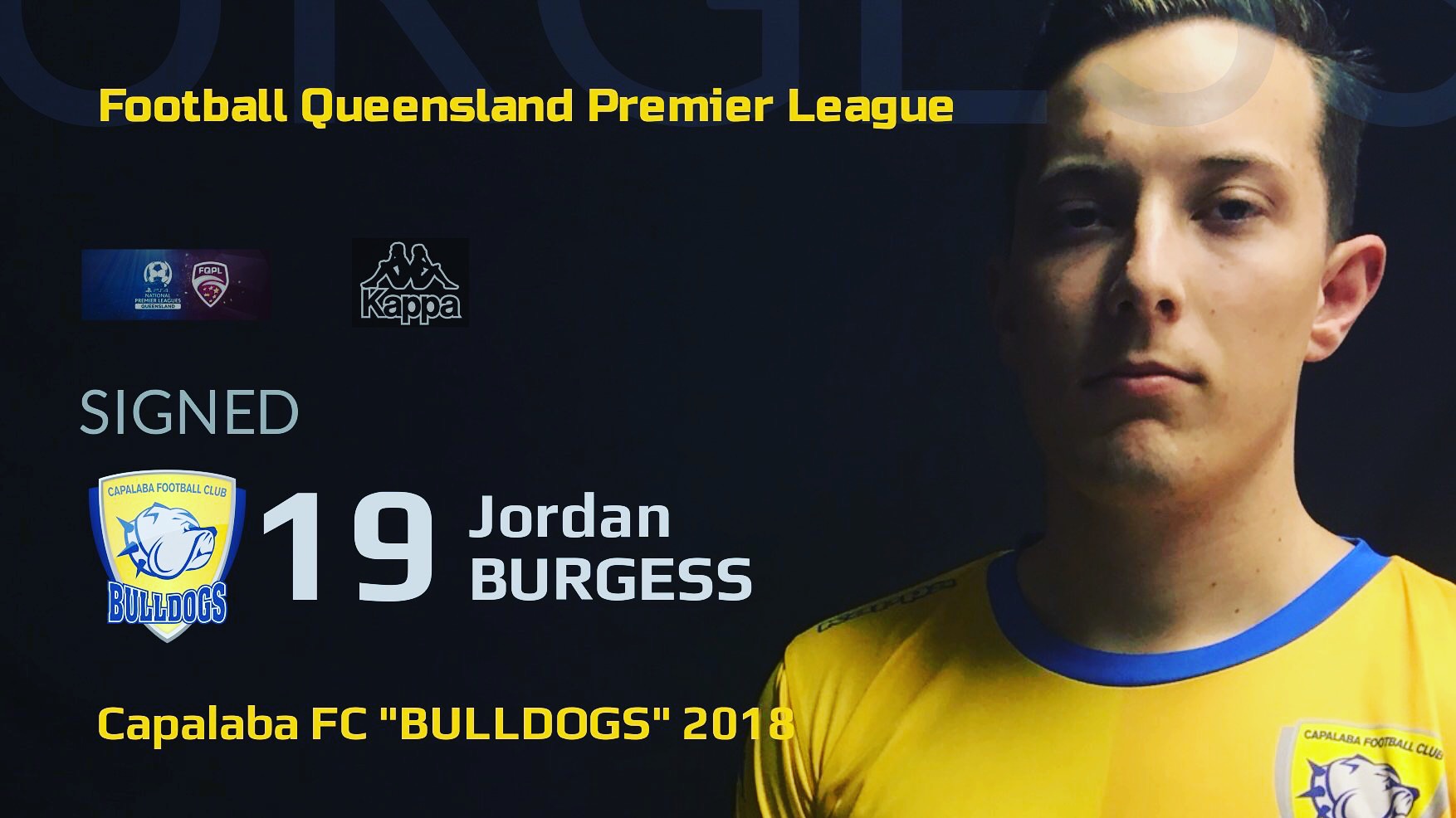 FQPL Player Announcement Jordan Burgess