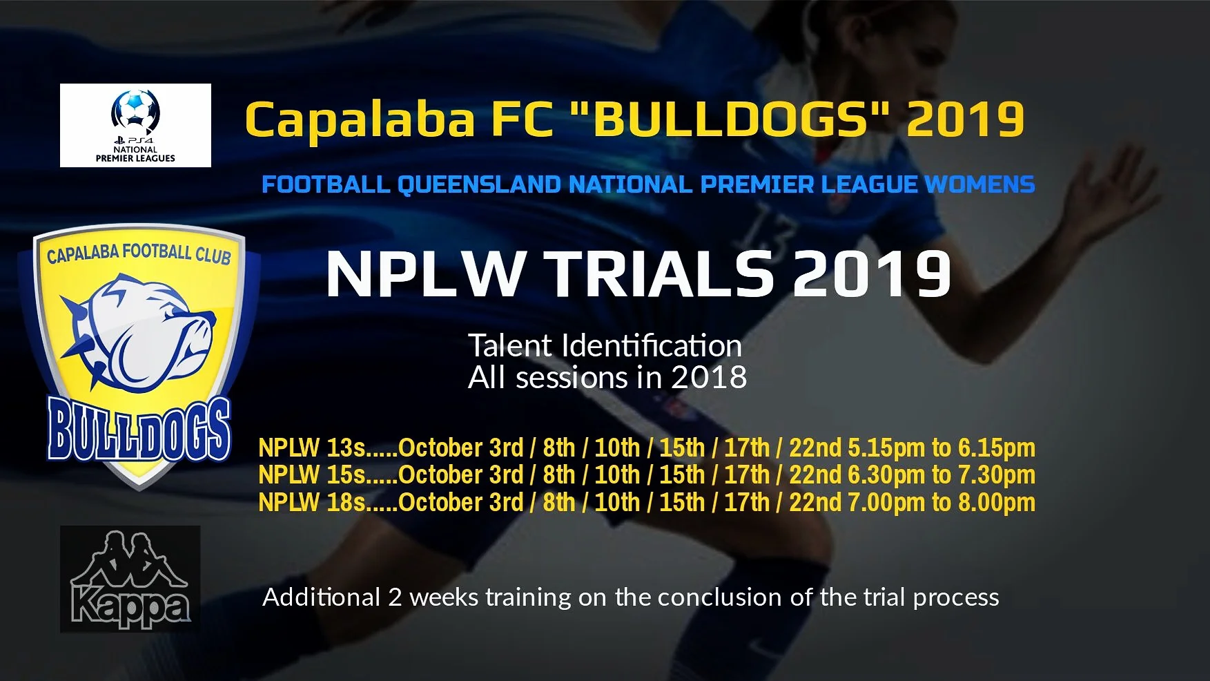 NPLW Trials for 2019 Season