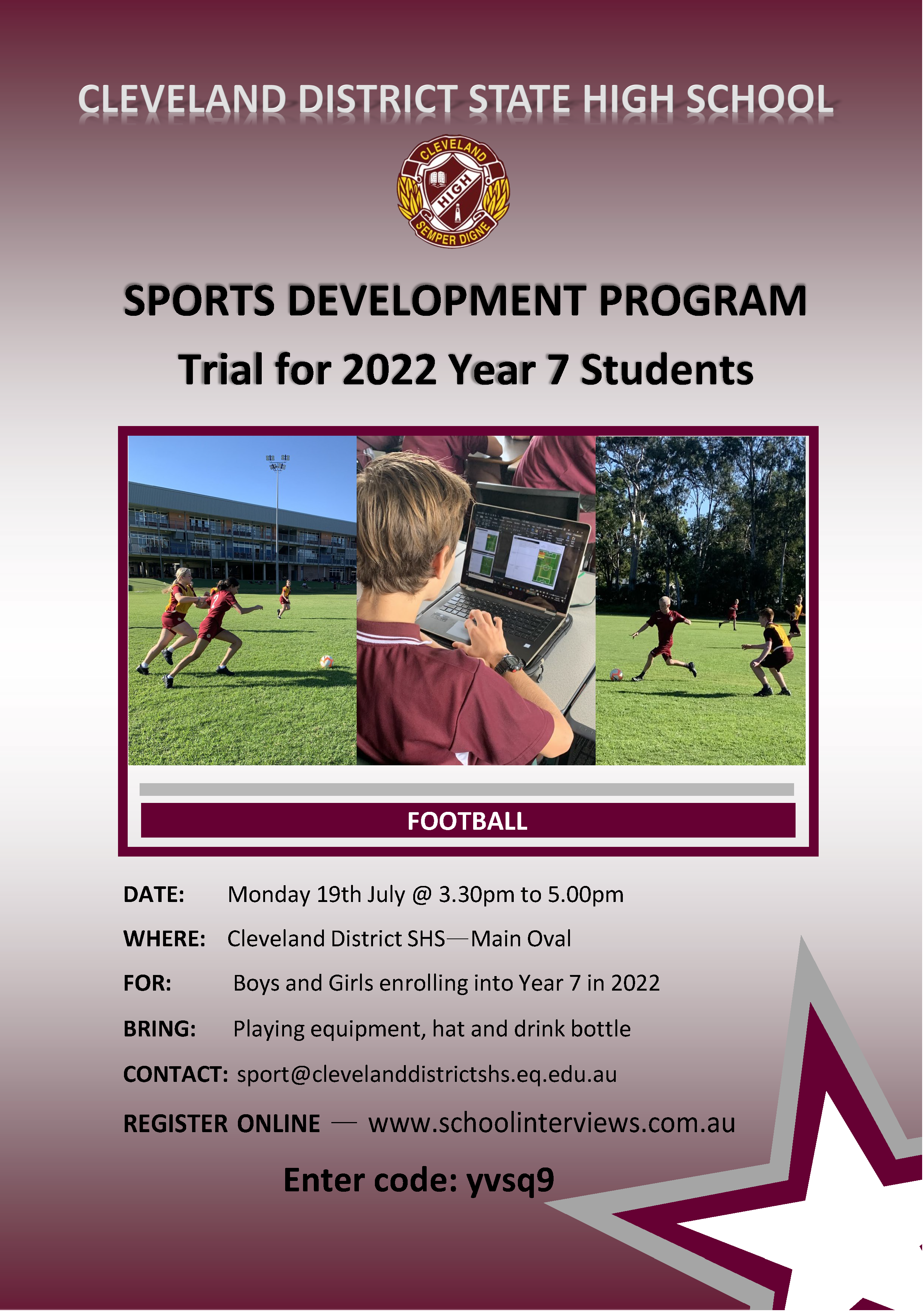 Cleveland DSHS - Sports Development Program - REGISTER NOW!