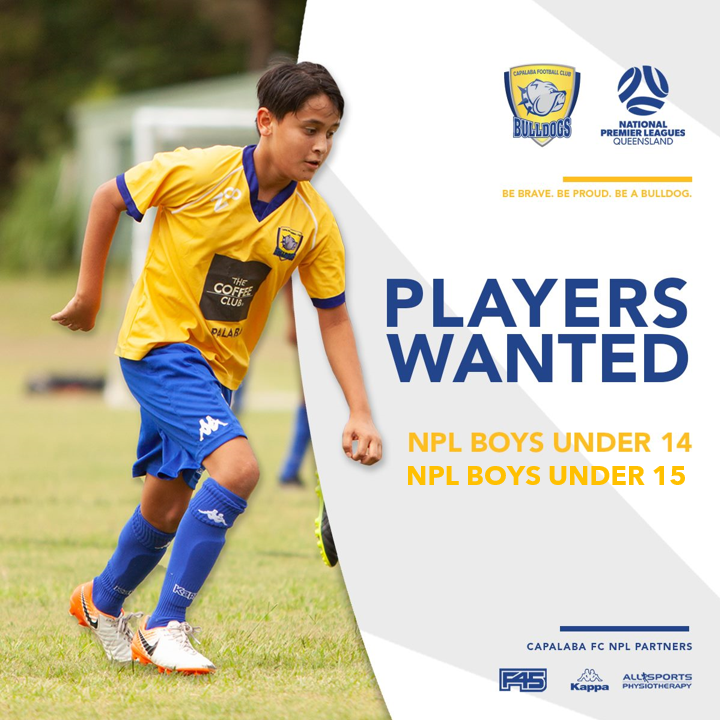 U14 &amp; U15 NPL Player Opportunities - Season 2022