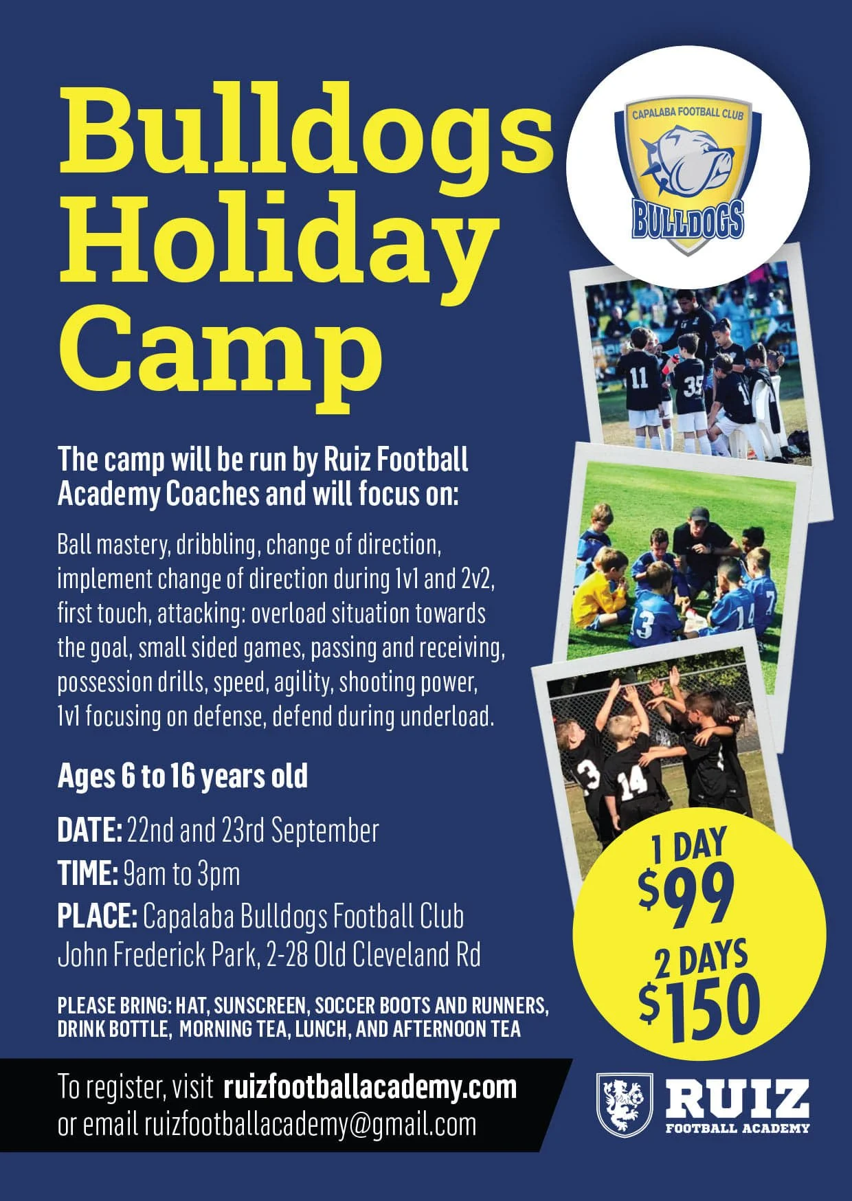 September 2022 School Holiday Clinic