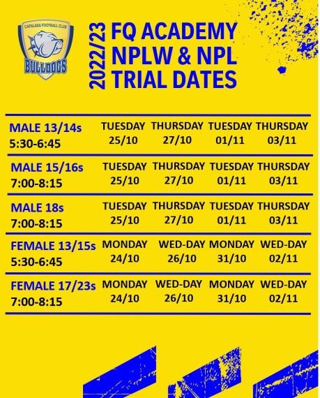 FQ Academy Trials 2022/2023 U13 - U18s