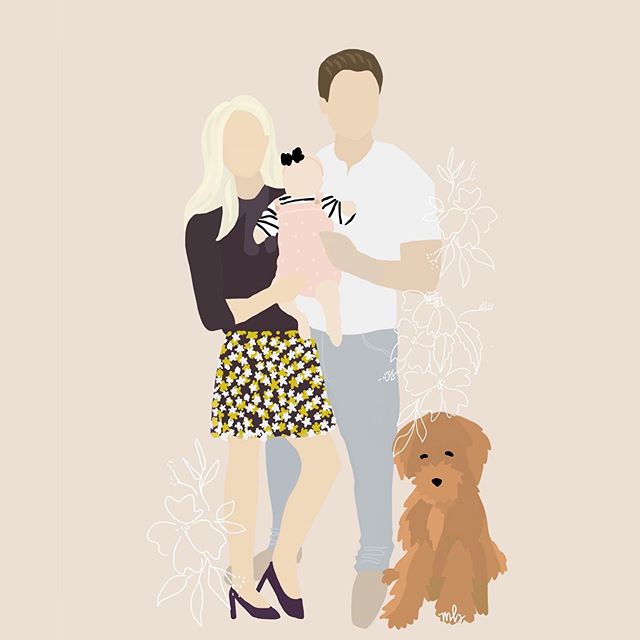 Look Ma we&rsquo;re a doodle! 👨🏼👩🏼👶🏼🐶 Done by the talented @MadeByMarniB!