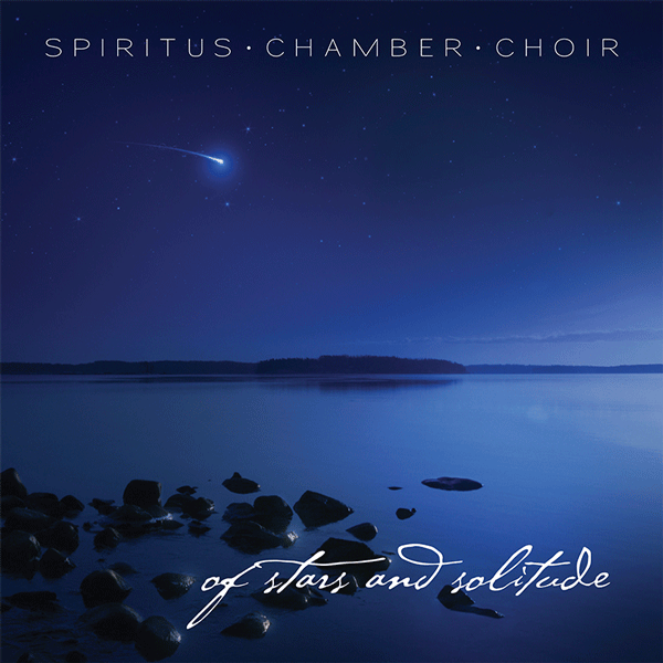 In the dark chill of January 2009 and 2010, the members of Spiritus met at the Banff Centre – amidst bright stars, moon-shadows and the quiet solitude of winter – and found warmth, camaraderie and, above all, music. During two winter weekends, Spiritus created this recording, intended to capture a mood of tranquility and inspiration. Encompassing musical and textual themes of love, light, solitude and devotion, we present Of Stars and Solitude