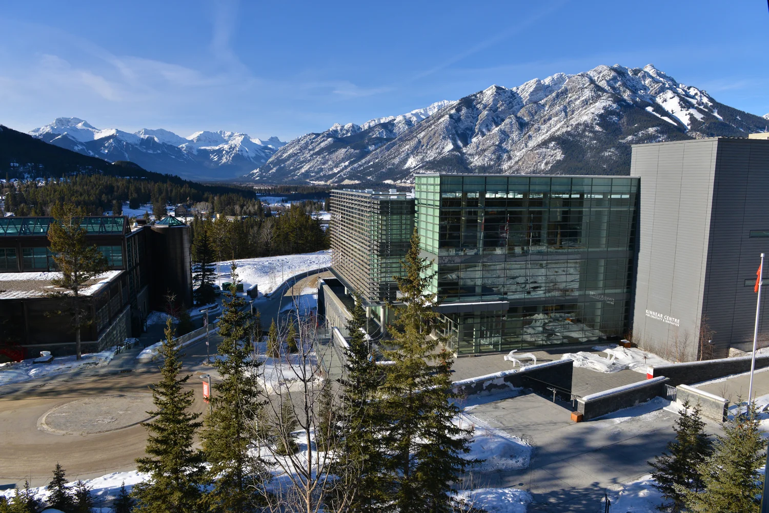 The spectacular view right outside the Vistas Dining Hall
