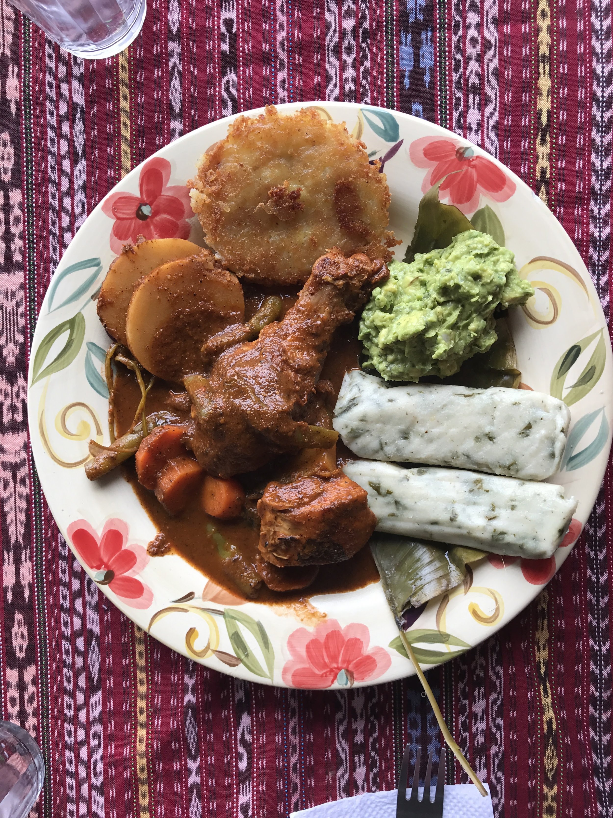 Pepian,&nbsp;Tamalitos de chipilin,&nbsp;Rellenitos,&nbsp;Guacamole Guatemalan Style,&nbsp;Tortitas de Papa, and Frijoles Volteados. RECIPE BELOW