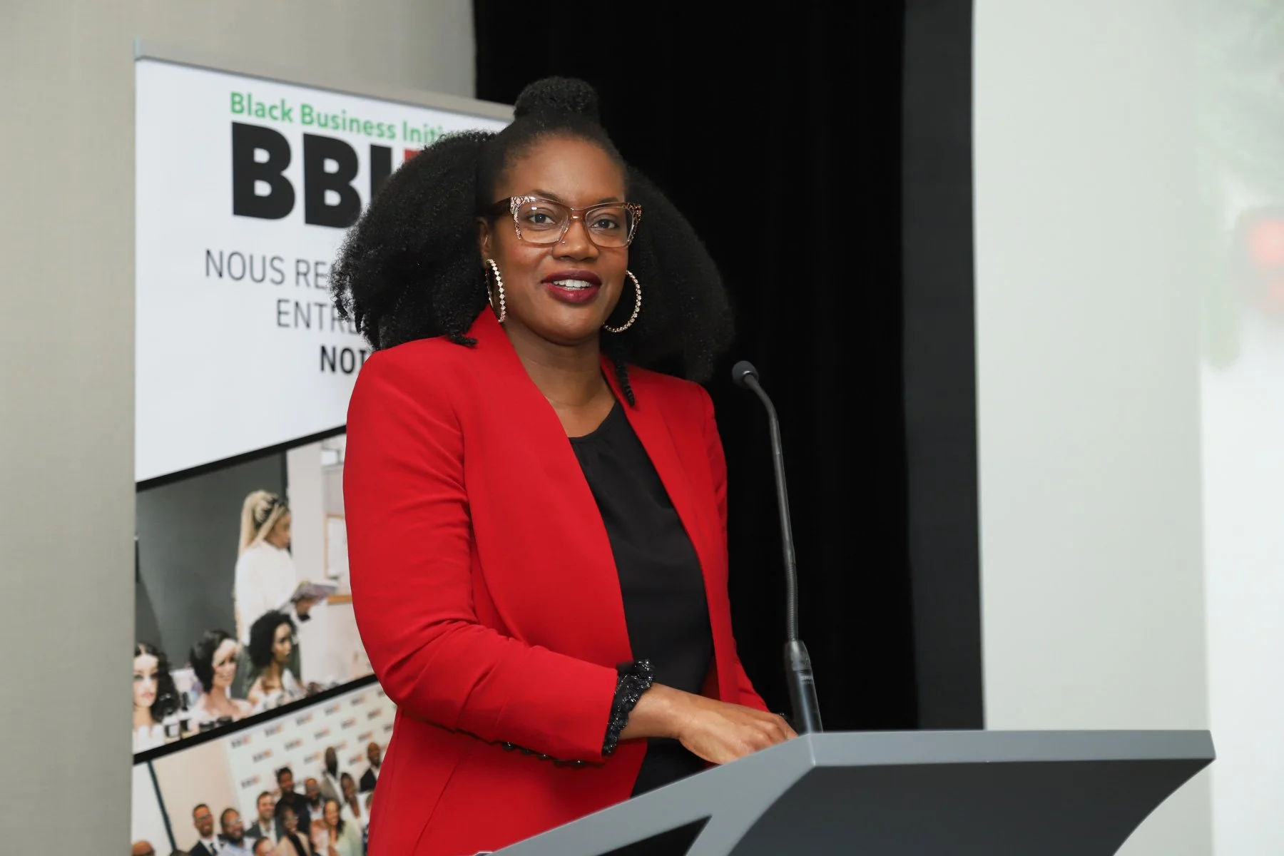 Master of Ceremony (MC) at the Black Business Initiative Holiday social.