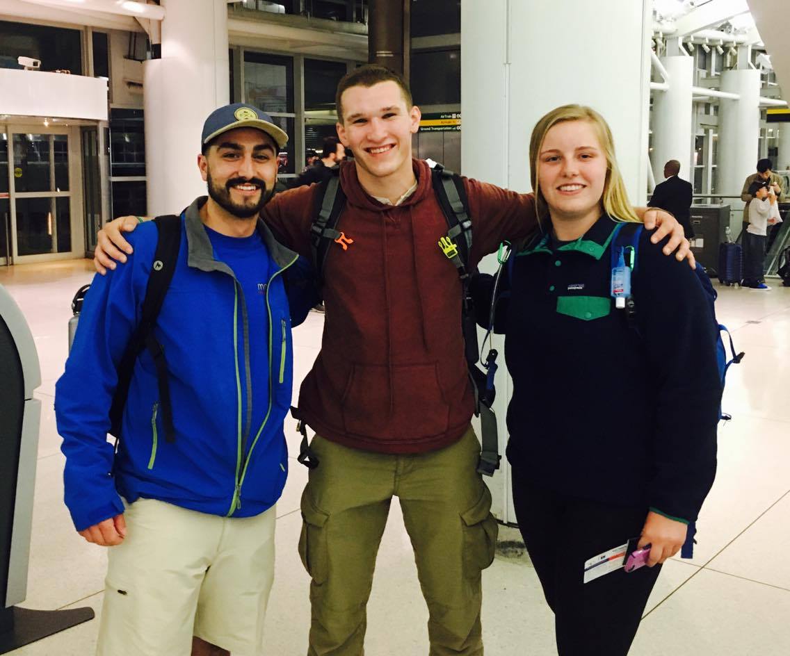 Logan, Gillian and Bruce all prepared for the hike. Supporting Medical Missions for Children and hailing from Pennsylvania State University.