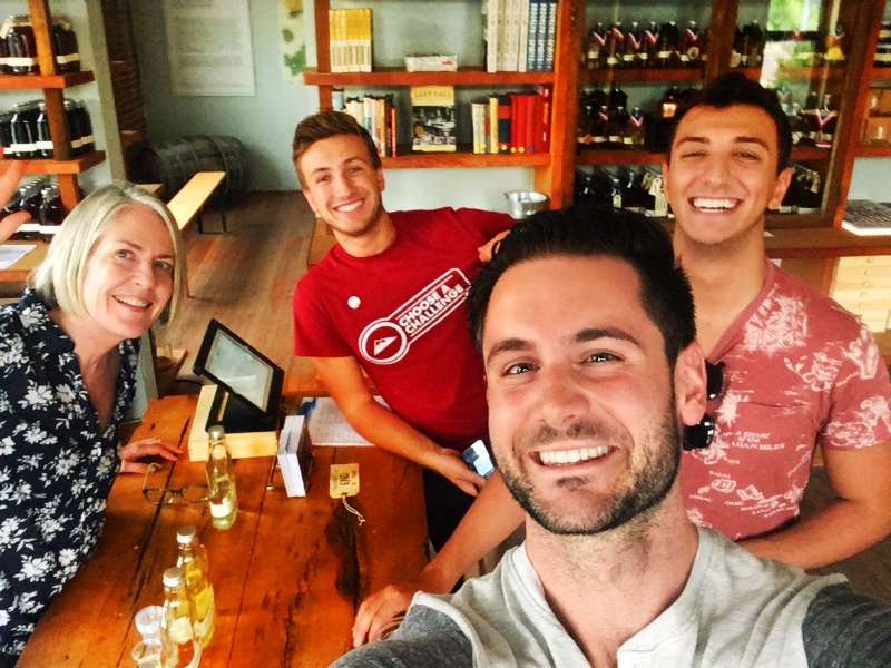 Our team visiting Lia (far left) and the Kings County Distillery in Brooklyn, NY