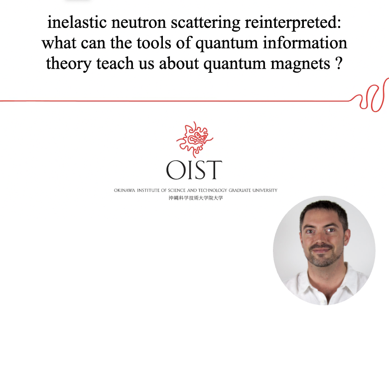 LINXS Guest Seminar: "Inelastic neutron scattering reinterpreted" with Nic Shannon - QMat theme