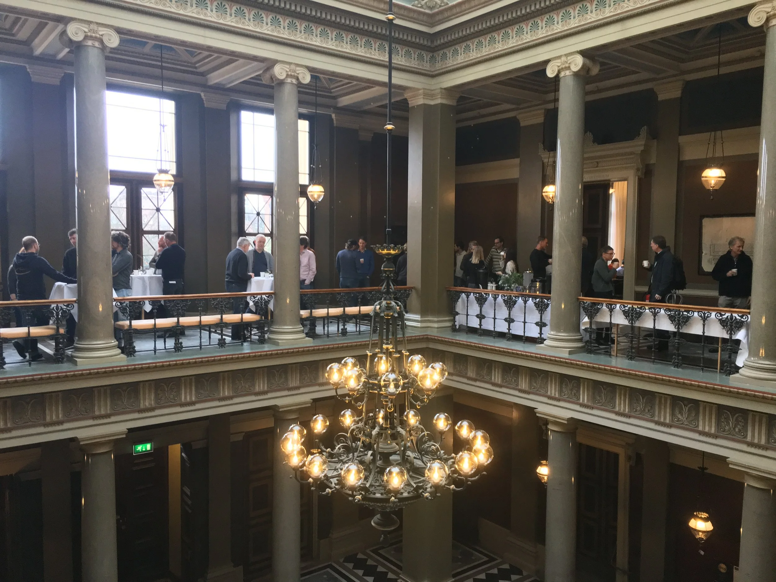 The meeting was held at the main university building with its unique classical style