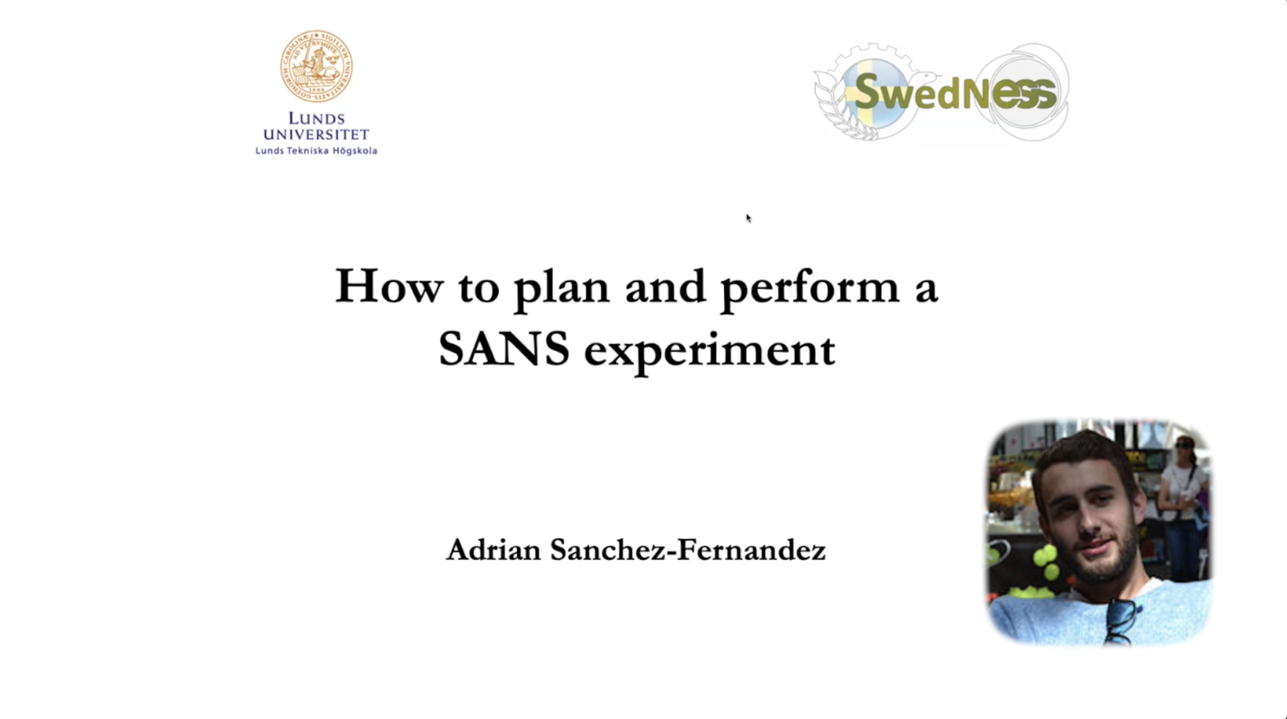 VIDEO - SWEDNESS/LINXS Doctoral course on SANS -  with Adrian Sanchez-Fernandez