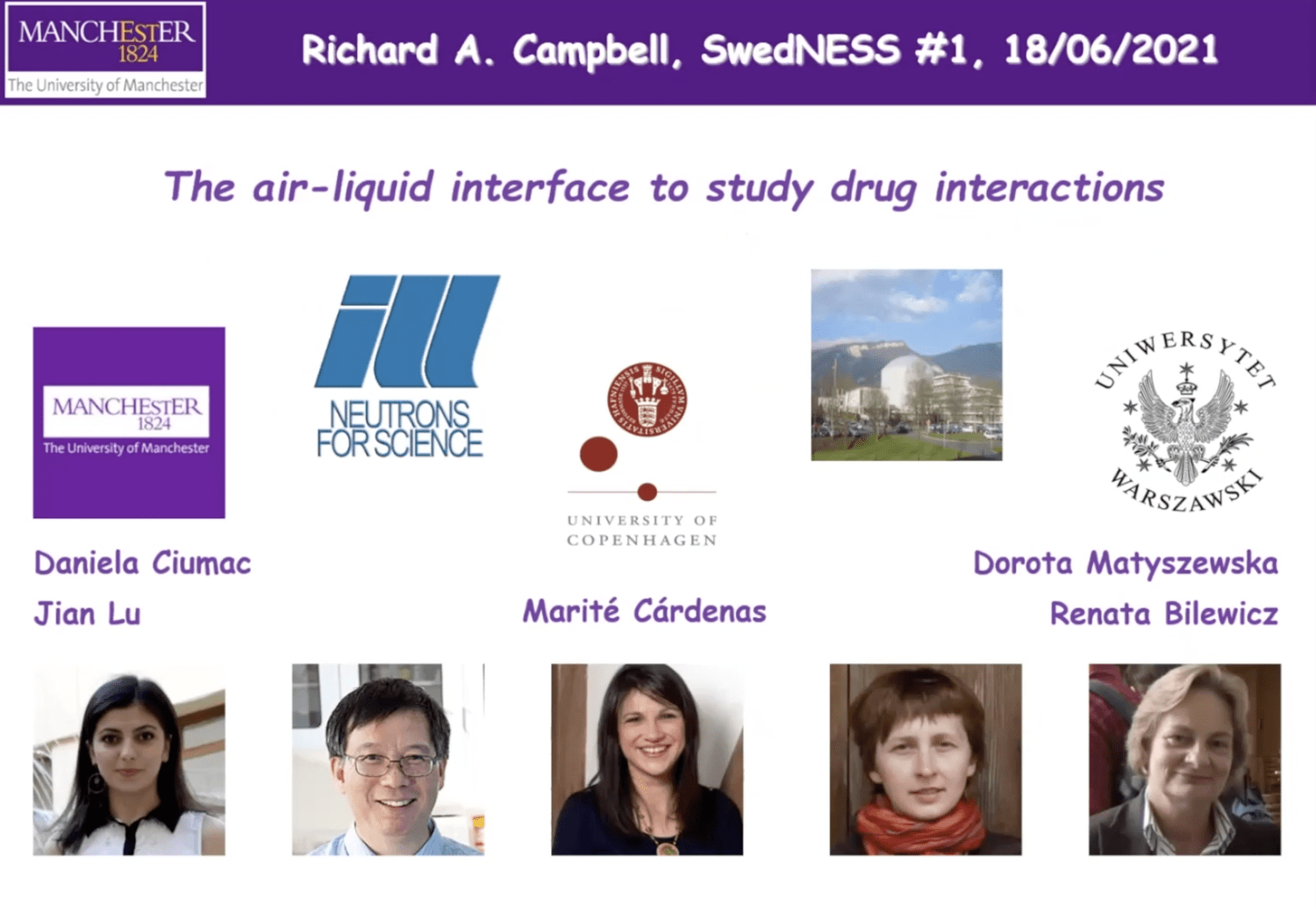 VIDEO - SWEDNESS/LINXS PhD school on Life Science and Biomaterials - The air-liquid interface to study drug interactions with Richard A. Campbell