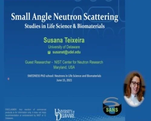 VIDEO - SWEDNESS/LINXS PhD school on Life Science and Biomaterials - Small angle neutron scattering with Susana Teixeira