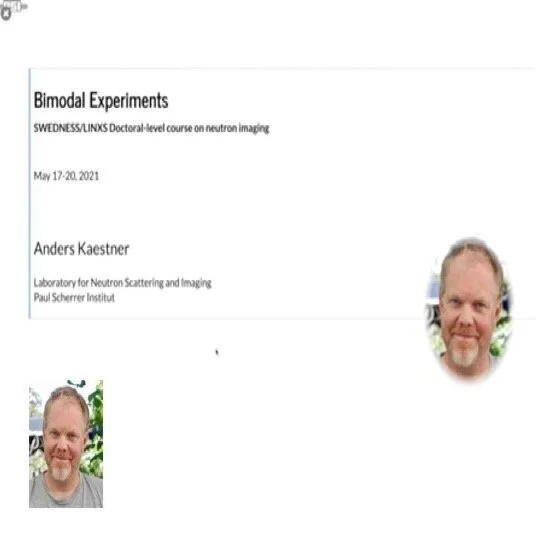 VIDEO - SWEDNESS/LINXS Doctoral course on neutron imaging - Bimodal Experiments with Anders Kaestner