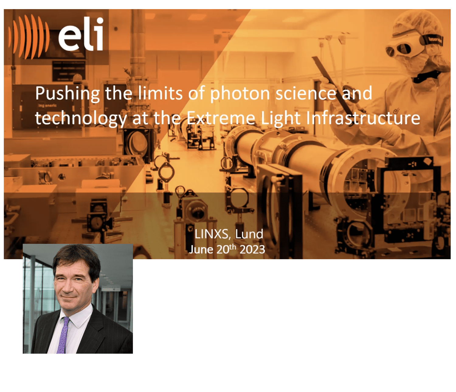 VIDEO - Science at Large Scale Research Facilities - Pushing the limits of photon science and technology at the Extreme Light Infrastructure with Andrew Harrison 2023