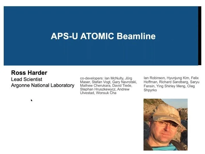 VIDEO - CoWork series - The Atomic beamline at the Upgraded Advanced Photon Source with Ross Harder