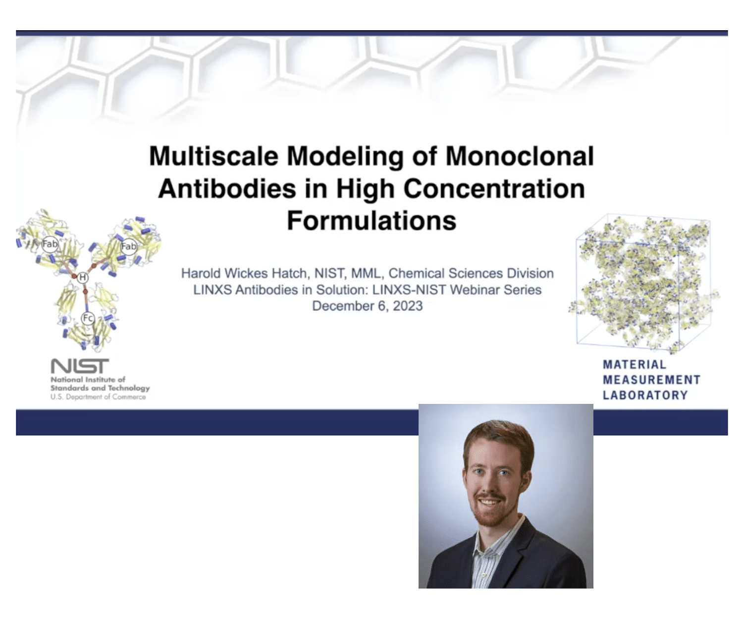 VIDEO - Multiscale Modeling of Monoclonal Antibodies in High Concentration Formulations with Harold “Wick” Hatch – IPDD theme 2023