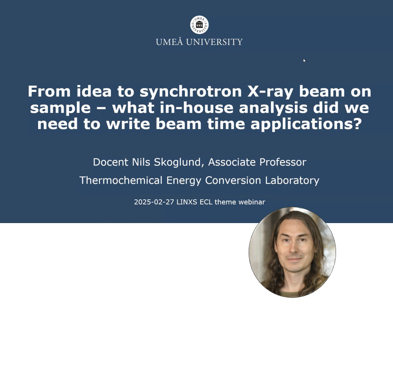 VIDEO - Preparing for Beamtime: a LINXS webinar series - with Nils Skoglund – ECL and Heritage Science themes