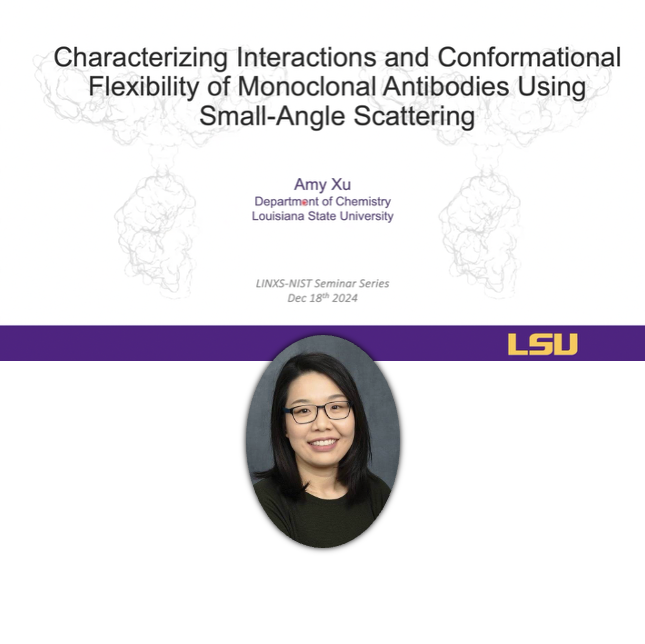 Antibodies in Solution: a LINXS - NIST Webinar Series with Amy Xu - IPDD theme