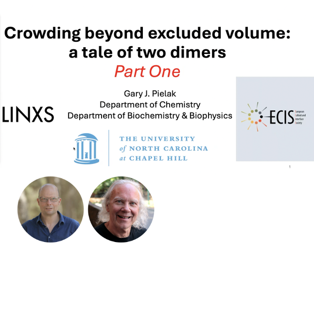 LINXS-ECIS Guest Webinar: Crowding beyond excluded volume: a tale of two dimers with Daniel Harries and Gary Pielak